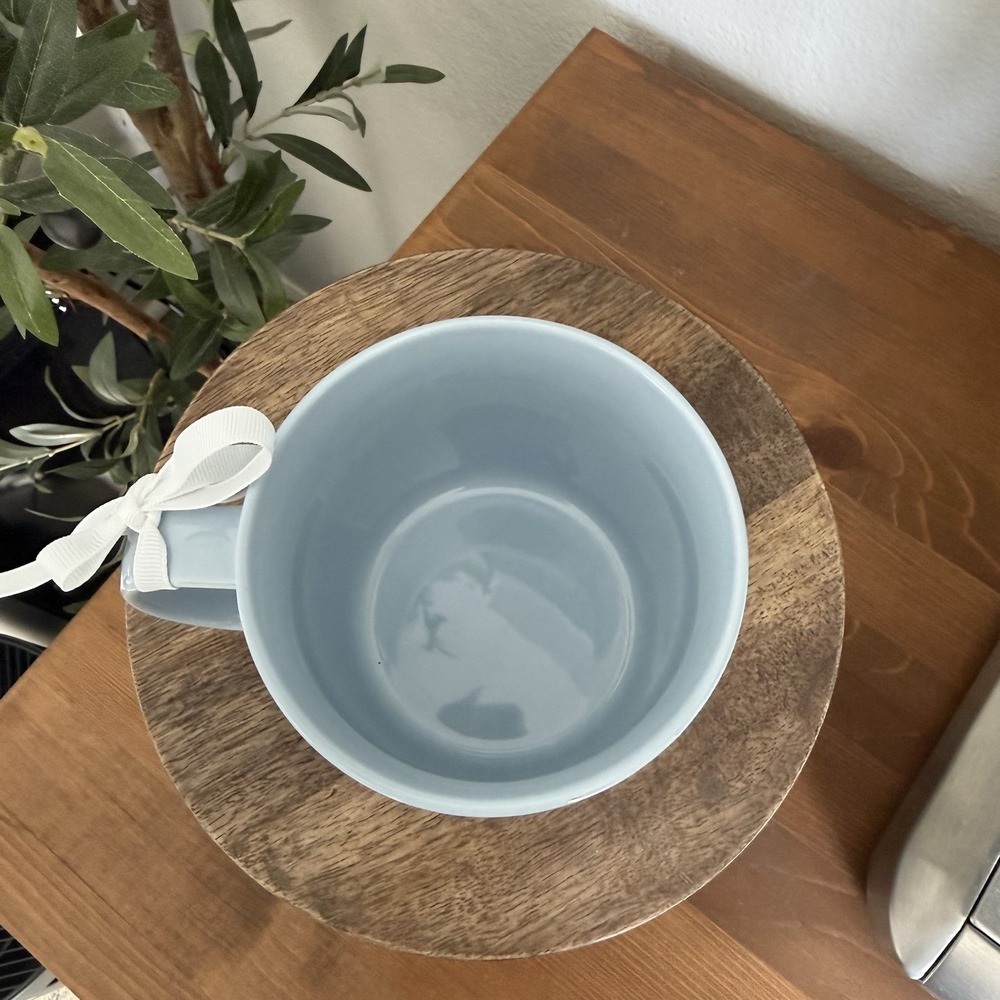 NWT Magenta Miffy Bunny Spring Cute Floral Design Pastel Blue Ceramic Mug Cup - Picture 9 of 9